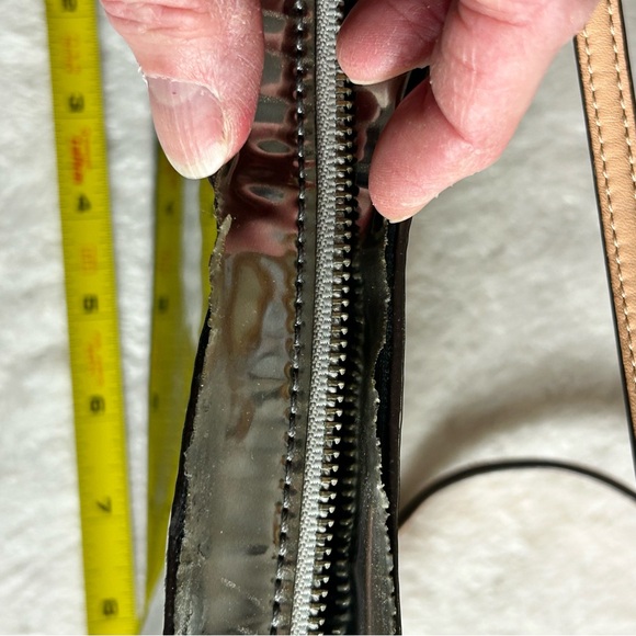 Coach Poppy Mirror Metallic Silver Crossbody Bag Leather Adjustable Strap - Picture 7 of 11